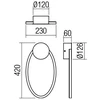 22W LED sieninis šviestuvas LEO, baltas, 3000/4000K, dimeriuojamas, 01-3291