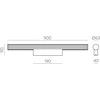Sieninis šviestuvas 22W LED sieninis veidrodžio šviestuvas SARA, chromo/baltos sp., 2700/3000/4000K, IP44, A3991171C