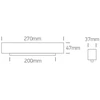 22W LED šviestuvas į magnetines sistemas MAXI, juodas, 3000/4000K, 48V, 38°, DALI, 42102BL/B/V