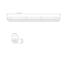 22W LED šviestuvas WARS 1x60 SA-3W 3H AT 4000K