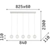 23W LED pakabinamas šviestuvas DIAMOND, chromo sp./skaidrus, 3000K, 343471