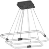 23W LED pakabinamas šviestuvas TETRAGON, tamsiai pilkas, 3000K, dimeriuojamas