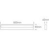 23W LED sieninis šviestuvas, juodas, 2700/3100/3500K, 38010B/B/V