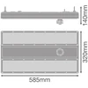 240/180/120W LED pramoninis šviestuvas su judesio davikliu HB FLEX SN, baltas, 4000K, 110°, dimeriuojamas