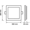 24W LED įleidžiama panelė, balta, 4500K, 30x30cm