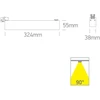 24W LED linijinis bėgelio šviestuvas, baltas, 3000/4200/6500K, 65028AT/W/V