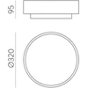 24W LED lubinis šviestuvas DINS, matinės nikelio sp., 2700/3000/4000K, IP44, P0395272NM