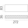 24W LED lubinis šviestuvas INVISIBLE, baltas, 3000K, dimeriuojamas, P3980100BDP