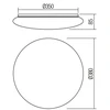 24W LED lubinis šviestuvas LUNA, pilkas, 3000-6500K/RGB, dimeriuojamas, valdomas TUYA programėle