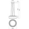 24W LED pakabinamas šviestuvas SOLERA, juodos/baltos/dūmų sp., 3000/4000K, 01-3591
