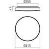 Lubinis šviestuvas 24W LED paviršinis šviestuvas ERIE, baltas, 3000K, 01-1679