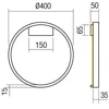 Lubinis šviestuvas 24W LED paviršinis šviestuvas FEBE, juodas, 3000K, dimeriuojamas, 01-2819