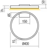 Lubinis šviestuvas 24W LED paviršinis šviestuvas FEBE, juodas, 4000K, dimeriuojamas, 01-2838