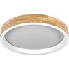 Lubinis šviestuvas 24W LED paviršinis šviestuvas ORBIS MARIANO, baltos/medienos sp., 3000K