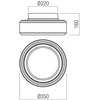 Lubinis šviestuvas 24W LED paviršinis šviestuvas SOLERA, juodos/baltos/dūmų sp., 3000/4000K, 01-3589