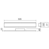 24W LED sieninis šviestuvas RAIL, juodas, 3000K, 01-2301