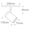 24W LED šviestuvas į magnetines sistemas MINI/MIDI/MAXI/P&P, baltas, 3000/3500/4000K, 48V, 38°, 42114B/W/V