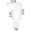 25W LED akcentinis šviestuvas į 3 fazių bėgelius FOX, juodas, 4000K, DALI, 340975