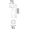 25W LED akcentinis šviestuvas į 3 fazių bėgelius EOS, juodas, 3000K, 342740
