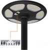 25W LED gatvės šviestuvas su saulės baterija SOLSUMI CIRCLE, juodas, 4000K, su judesio davikliu, IP54
