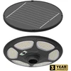 25W LED gatvės šviestuvas su saulės baterija SOLSUMI CIRCLE, juodas, 4000K, su judesio davikliu, IP54