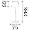 2,5W LED įkraunamas stalo šviestuvas CUTE, aukso sp., 2200-2700K, IP65, dimeriuojamas, 346939