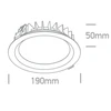 25W LED įleidžiamas šviestuvas, baltas, 3000/4000/5000K, IP65, 10125BX/W/V