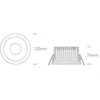 25W LED įleidžiamas vidaus/lauko šviestuvas, juodas, 3000/3500/4000K, IP65, 10125G/B/V
