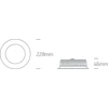 25W LED įleidžiamas vonios šviestuvas, baltas, 3000/4000/5000K, IP54, 10125B/W/V