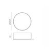 25W LED lubinis šviestuvas ALIS 200, baltas, 2700/4000K, IP44, P3998270B