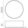 25W LED lubinis šviestuvas ALIS, baltas, 2700/4000K, dimeriuojamas, IP44, P3998270BDT