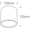 Lubinis šviestuvas 25W LED lubinis vidaus/lauko šviestuvas, baltas, 3000/3500/4000K, IP65, 67540C/W/V