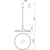 25W LED pakabinamas šviestuvas KAI, juodas, 3000K, 55cm, 01-3043