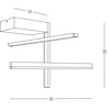 Lubinis šviestuvas 25W LED paviršinis lubų šviestuvas, juodas, 3000K, dimeriuojamas, 22025