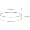 Lubinis šviestuvas 25W LED plafonas, baltas, 4000K, 62125D/W/C