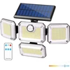 2,5W LED prožektorius su saulės baterija GLOW G2, juodas, 6500K, su judesio davikliu, IP44