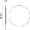 25W LED sieninis šviestuvas SOUND, antracito sp., 2700K, A4033090GR