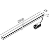 25W LED šviestuvas FLEXY LINEA į magnetinę sistemą IN_RING, juodas, 3000K, 48V, 110°, 2m
