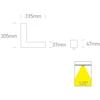 25W LED šviestuvas į magnetines sistemas ONELIGHT MAXI, juodas, 3000K, DALI, 42100EL/B/W