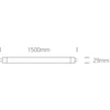 25W LED T8 lempa, 3000K, 9026L/W
