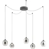 26W LED pakabinamas šviestuvas KHADI, juodos/dūmų sp., 3000K, dimeriuojamas, 01-3487