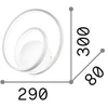 26W LED sieninis šviestuvas OZ, juodas, 4000K, 342269