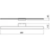 27,39W LED sieninis šviestuvas BARRIO, baltas, 3000K, IP44, 01-2505