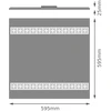 27,5W LED panelė LOUVER, balta, 4000K, 60x60cm