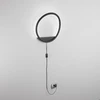 27W LED sieninis šviestuvas LINGER, juodas, CCT