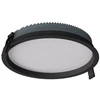 28W LED įleidžiamas šviestuvas XEVO ROUND, juodas, 3000/4000/6000K