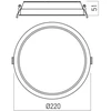 28W LED įleidžiamas šviestuvas XEVO ROUND, juodas, 3000/4000/6000K
