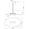 28W LED pakabinamas šviestuvas CODY, juodos/baltos sp., 3000K, 01-3309