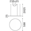 28W LED pakabinamas šviestuvas ORACLE SLIM, baltas, 4000K, dimeriuojamas, 342030