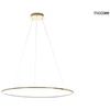 28W LED pakabinamas šviestuvas RING SLIM 80, aukso sp., 3000K, su nuotolinio valdymo pulteliu, dimeriuojamas